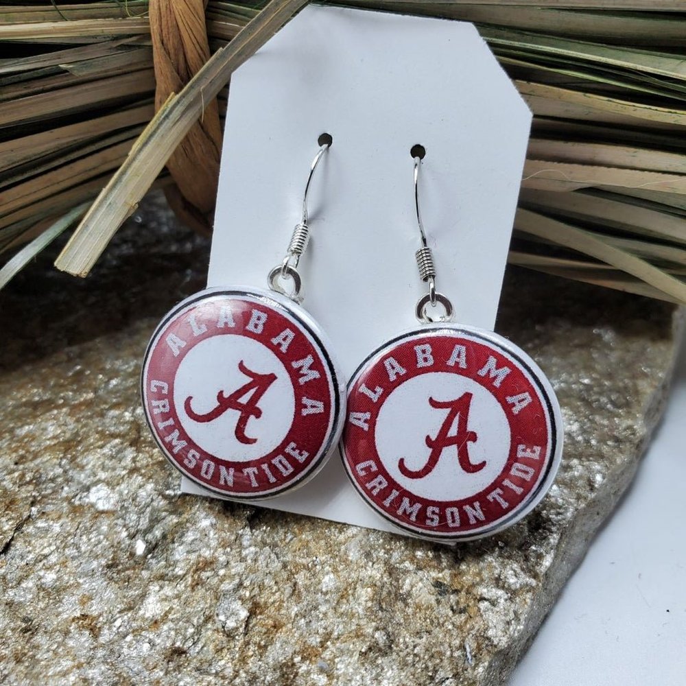 Alabama Crimson Tide Earrings NCAA Alumni Souvenir Roll Tide College Jewelry